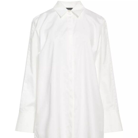 EMPORIO ARMANI Button-Up Shirt EU38 US2 XS White Grosgrain Trim - Picture 1 of 15
